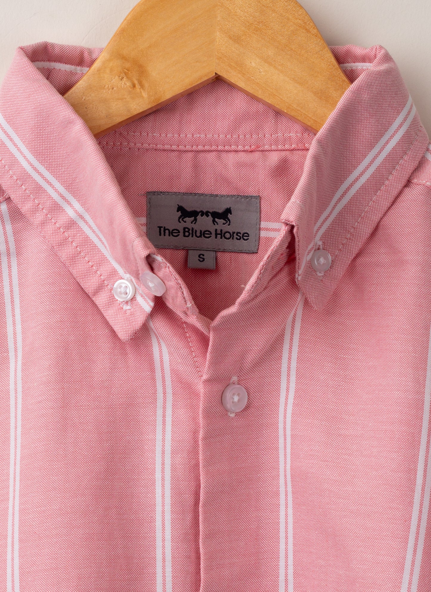 Camisa Oxford Rosa Claro Rayas