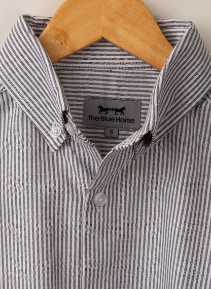 Camisa Oxford Raisin Black Rayas