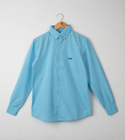 Camisa Lino Sky Blue