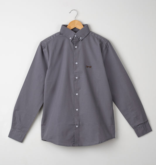 Camisa Lino Elephant Grey