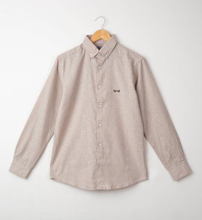 Camisa Lino Pale Khaki