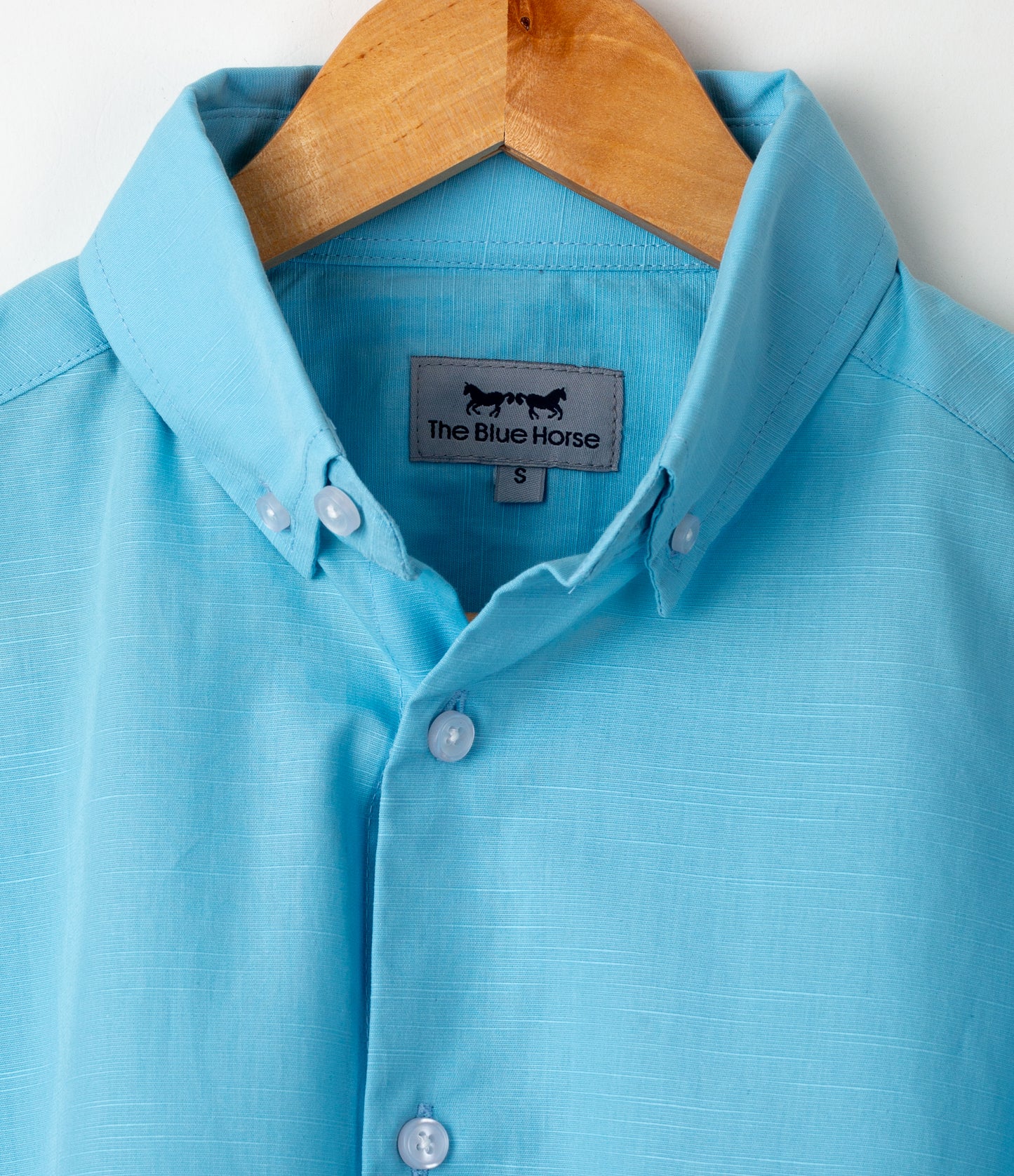 Camisa Lino Sky Blue