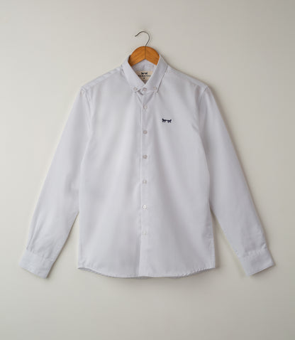 Camisa Twill Blanca Rayas