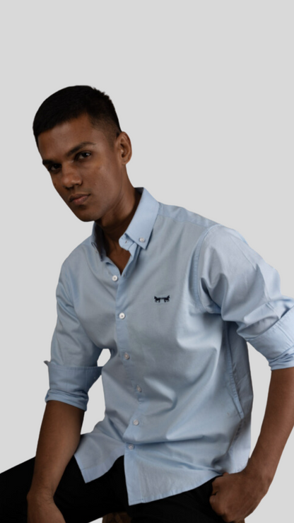 Camisa Azul Claro Oxford