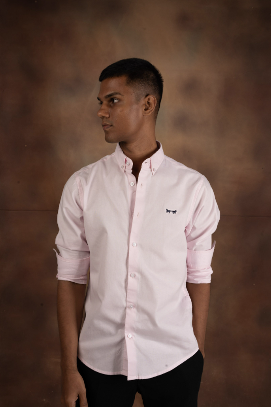 Camisa Rosa Claro Oxford